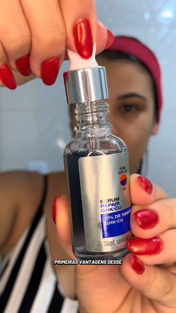 Depoimento em vídeo sobre o Sérum Repair GHK-Cu