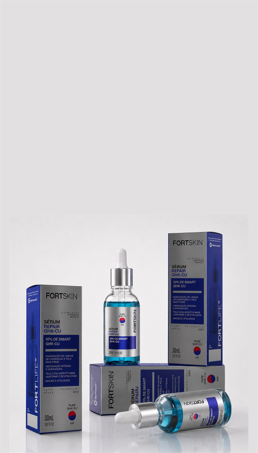 Embalagem e frasco do Sérum Repair GHK-Cu