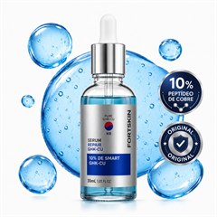 Sérum com selos de 10% peptídeo de cobre